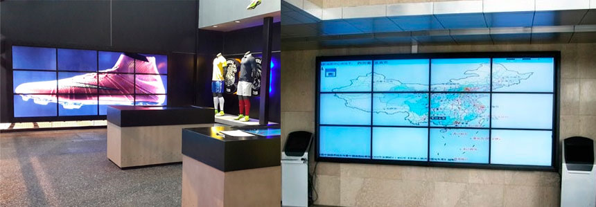 Instalacion de soporte para videowall en tiendas deportivas Instalacion de soporte para videowall en tiendas deportivas